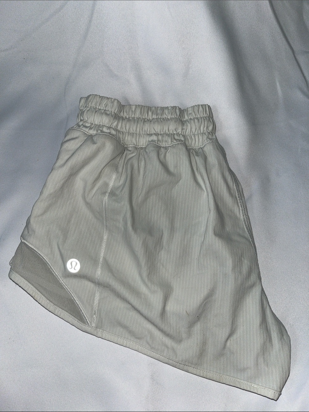 lululemon athletica White Running Shorts with Reflective Accents - Picture 2 of 6